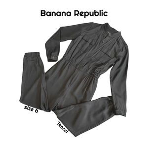 Banana Republic Black Tencel Flight Jumpsuit